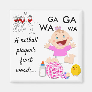 Player Positions Themed Funny Netball Quote Magnet