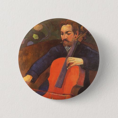 Player Schneklud Portrait by Paul Gauguin Button