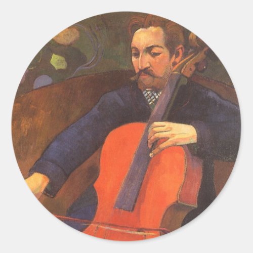 Player Schneklud Portrait by Paul Gauguin Classic Round Sticker
