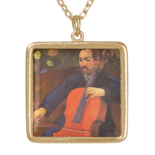 Player Schneklud Portrait by Paul Gauguin Gold Plated Necklace