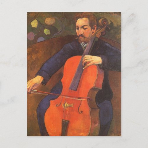 Player Schneklud Portrait by Paul Gauguin Postcard