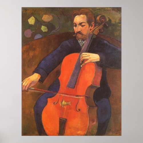 Player Schneklud Portrait by Paul Gauguin Poster