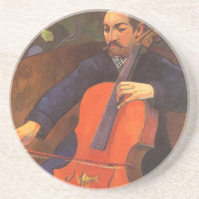 Player Schneklud Portrait by Paul Gauguin Sandstone Coaster (Front)