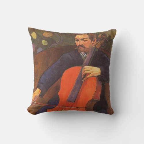 Player Schneklud Portrait by Paul Gauguin Throw Pillow