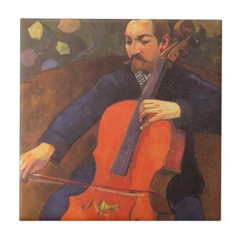 Player Schneklud Portrait by Paul Gauguin Tile