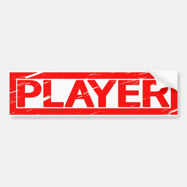 Player Stamp Bumper Sticker (Front)