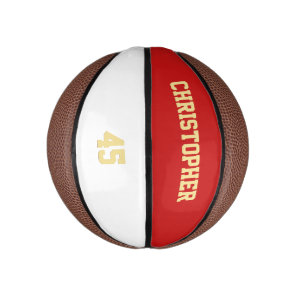 Player Team Club Name Number Custom Monogrammed Mini Basketball