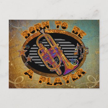 Player Trumpet Id281 Postcard by iiphotoArt at Zazzle