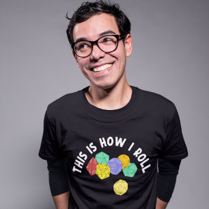 Playera Así es como hago correr los dados divertidos de lo