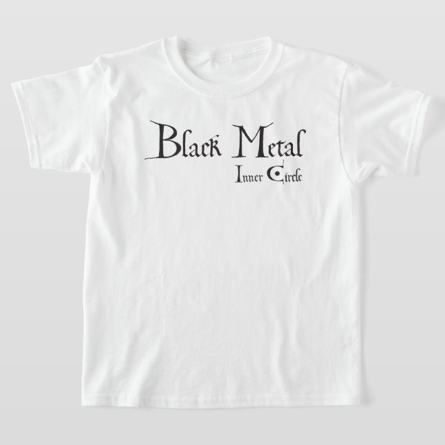 Playera Black Metal Logo (black ink) T-Shirt (Laydown)