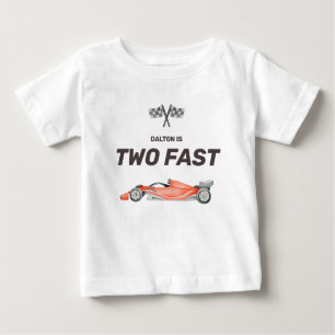 Playera De Bebé Dos niños del segundo cumpleaños de un auto de car