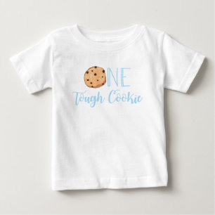 Playera De Bebé Leche y galletas una galleta dura primer cumpleaño