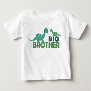 Playera De Bebé Personalizado de dinosaurios hermano mayor