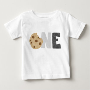 Playera De Bebé Primer cumpleaños de la leche y las cookies