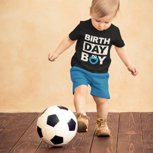 Playera De Bebé Sesame Street Cookie Monster - Birthday Boy