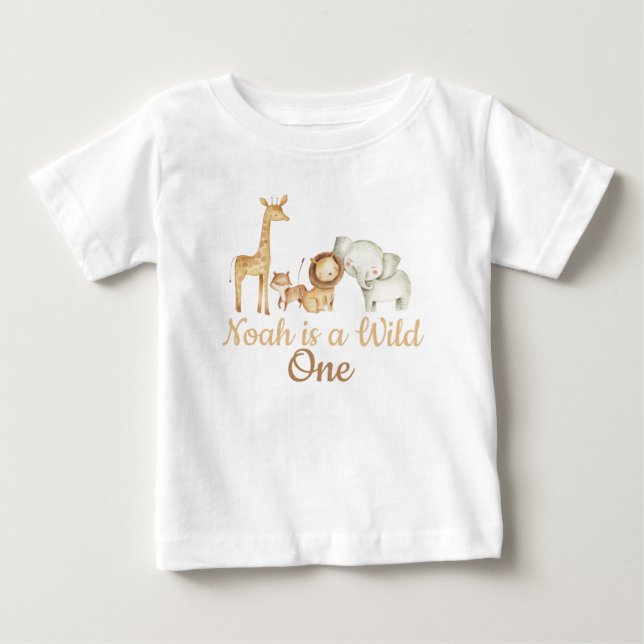 Playera De Bebé Wild One Safari Baby T-Shirt (Front)
