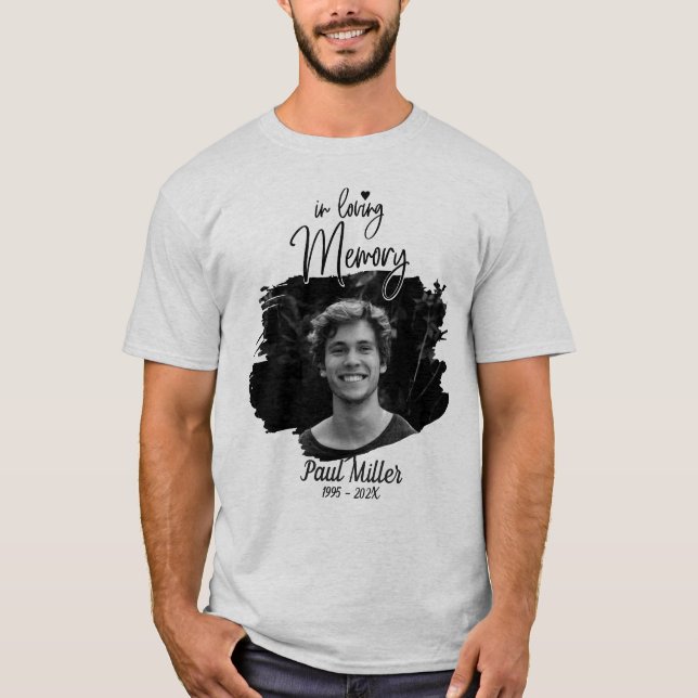 Playera Memorial In Loving Memory Photo T-Shirt (Front)