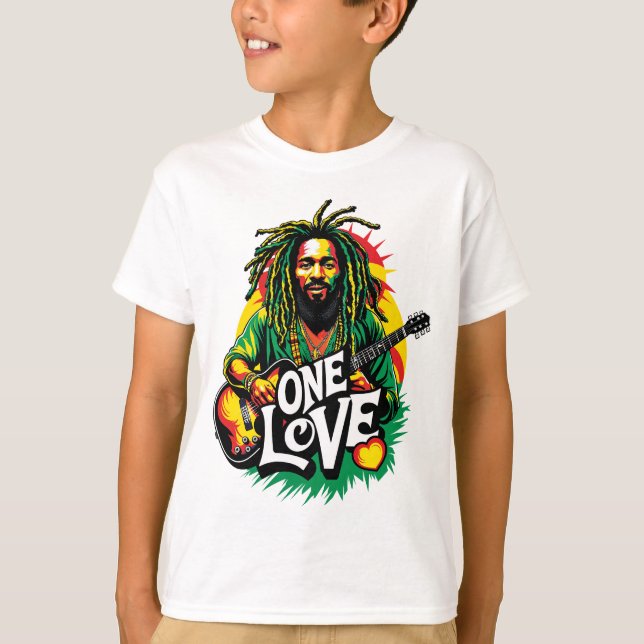 Playera One Love the King of Reggae T-Shirt (Front)