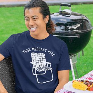 Playera Personalizado de la silla de jardín vintage Mensaj