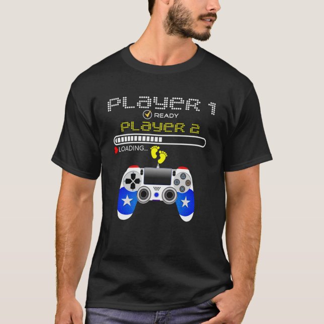 Players 1 Ready Player 2 Loading  Gaming T-Shirt (Front)