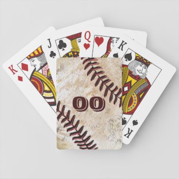 Players Jersey Number On Baseball Playing Cards by YourSportsGifts at Zazzle