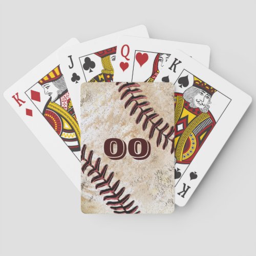 PLAYERS JERSEY NUMBER on Baseball Playing Cards