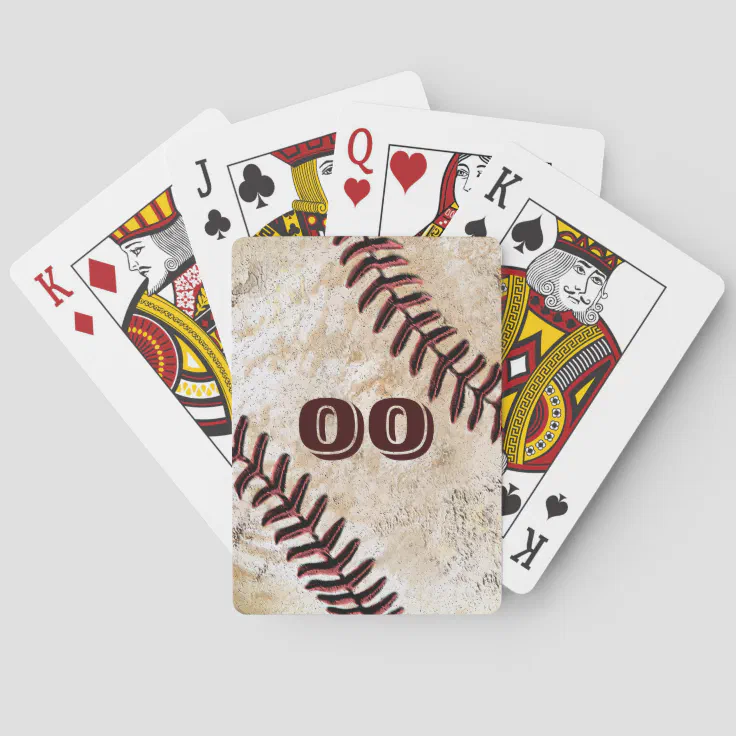 PLAYERS JERSEY NUMBER on Baseball Playing Cards Zazzle