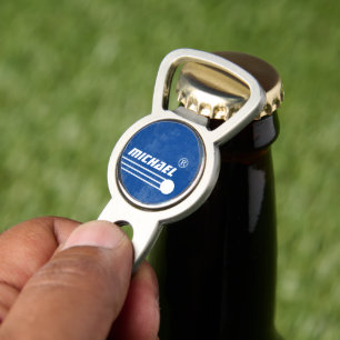 Player's Name Aged Blue Logo Divot Tool