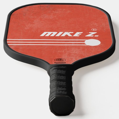 Players Name on Aged Orange_Red Pickleball Paddle