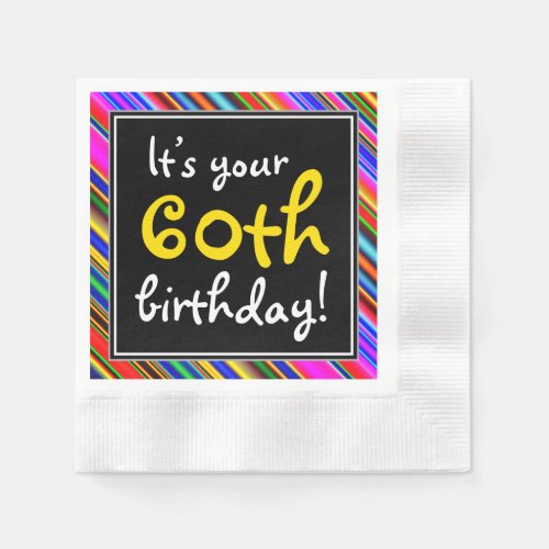 Playful 60th Birthday Paper Napkins