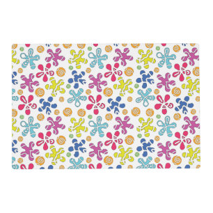 Playful Abstract Doodle Shapes Placemat