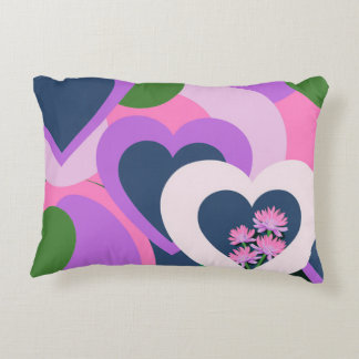 Playful Abstract Heart Accent Pillow