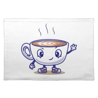Playful and Funny Coffee Design Cloth Placemat
