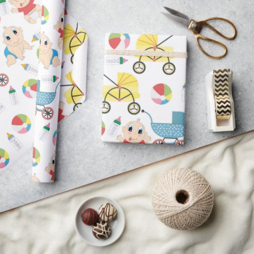 Playful Babies  Wrapping Paper