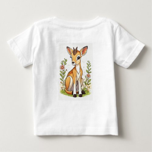 Playful Baby Deer Double_Sided T_Shirt