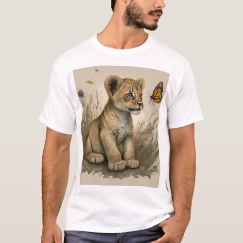 playful baby lion cub T_Shirt