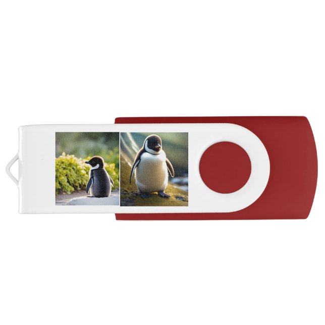  Playful Baby Penguin USB Flash Drive (Back)