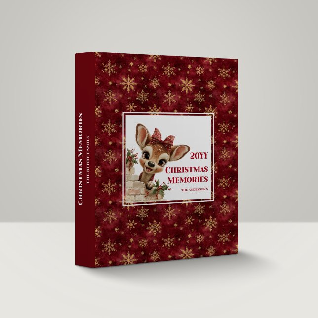Playful Baby Reindeer Christmas Keepsake Book 3 Ring Binder (Playful Baby Reindeer Christmas Keepsake Book)