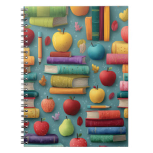 Playful Back-to-School Design with Books and Apple