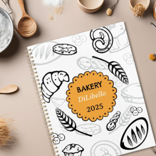 Playful Bakery Hand Drawn Bread Doodle Baking  Planner