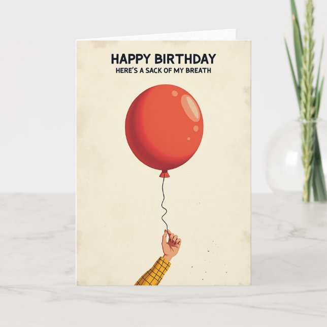 Playful Balloon Birthday Card (Front)