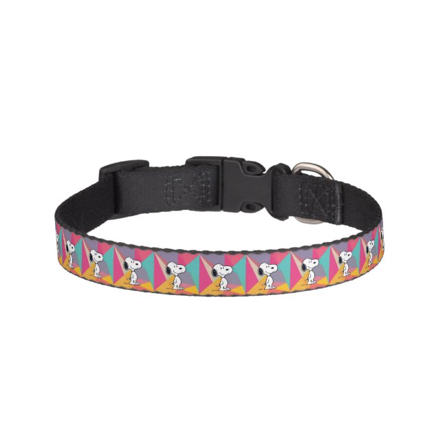 Playful Beagle Cartoon Geometric Pop Art Pet Collar (Front)