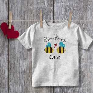 Playful Bee Loved Personalized Toddler T-shirt