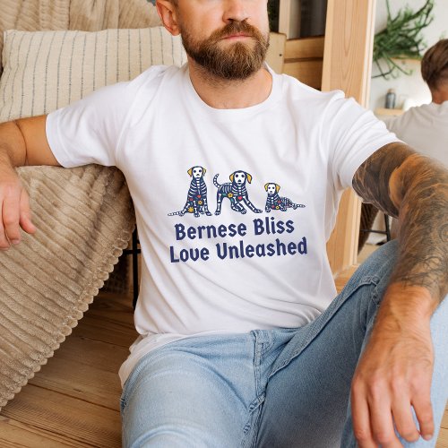 Playful Bernese Tee _ Unleashing Love and Bliss