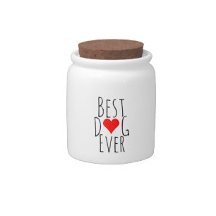 Playful 'Best Dog Ever' Treat Jar Pet Parents