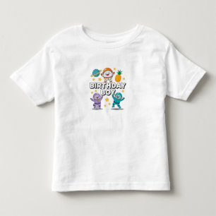 Playful birthday boy graphic toddler t-shirt