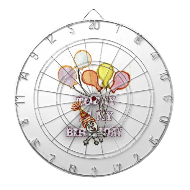 Playful Birthday Greeting: Happy Birthday Bro. Dart Board (Front)