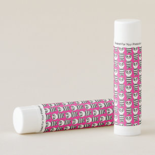 Playful Black and White Panda Art Lip Balm