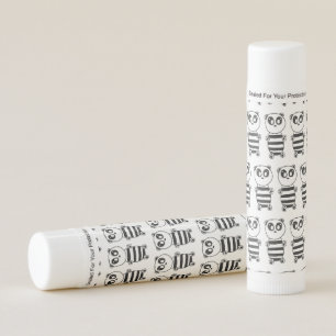 Playful Black and White Panda Art Lip Balm