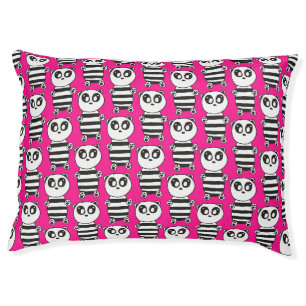 Playful Black and White Panda Art Pet Bed